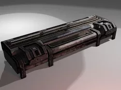 Borderlands Style Steam Compressor Tubes Low-poly 3D model