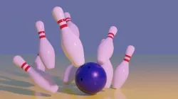 Bowling ball and pin 3D model