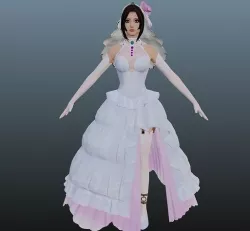 Bride character 3D model