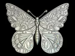 Butterfly 3d model for cnc machines and 3d printers 3D model