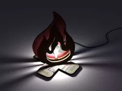 Campfire Wood Lamp 3D model