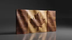 Canada Wavy Flag - CNC Files For Wood 3D STL Model 3D model