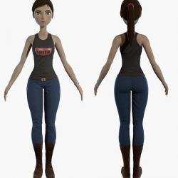 brunette cartoon character girl 3d models 【 STLFinder