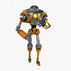 Cartoon Robot 2 Low-poly 3D model