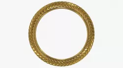 Carved round mirror frame 3D model