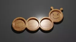 Caterpillar Tray - CNC Files for Wood 3D model