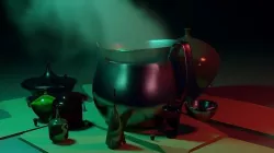 Cauldron with brew Low-poly 3D model