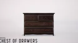 Chest Of Drawers - gameready low Low-poly 3D model