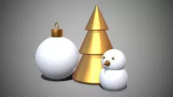 Christmas New Year Decoration Props 3D model