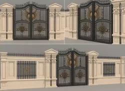Classic Mansion Gate 3 3D model