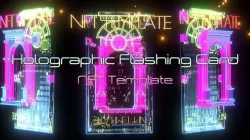Collectible Holographic Flash Card - NFT Template 3D model