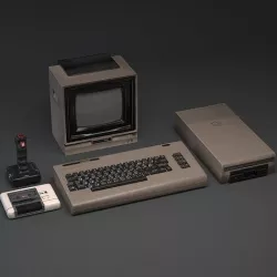 Commodore 64 Set Low-poly 3D model