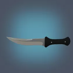 Common combat knife for games PBR low poly game ready Low-poly 3D model