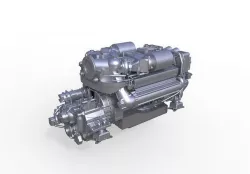 Complated Boat Marine Engine 12V 2000 M84  ZF 3000 3D model
