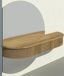 Console-table Wooden slats 3D model