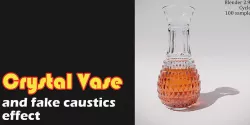 Crystal vase with fake caustics effect 3D model