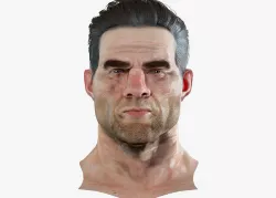 David Realistic model of male head Low-poly 3D model