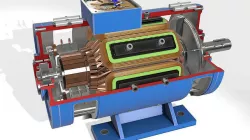 DC electric motor Low-poly 3D model
