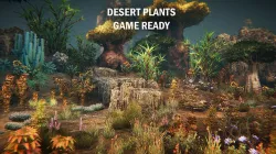 Desert plants Low-poly 3D model