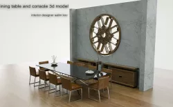  dining table and console 3d model 3D model