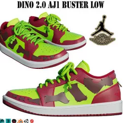 DINO 2 Air Jordan 1 BUSTER LOW Shoes PBR  Low-poly 3D model