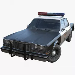 Dodge police interceptor Low-poly 3D model