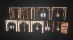 Dungeon traps Kit Low-poly 3D model