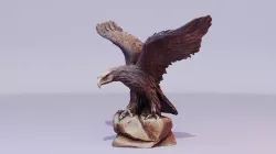 Eagle statuette high-poly 3D model