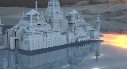 Egyptian Pyramid temple structure 3D model