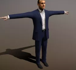 Emmanuel Macron Low-poly 3D model