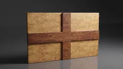 England Flag - CNC Files for Wood 3D model