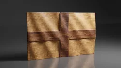 England Wavy Flag - CNC Files For Wood 3D STL Model 3D model