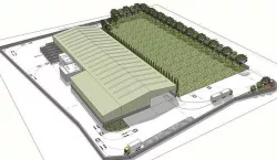 Factory layout 3D model