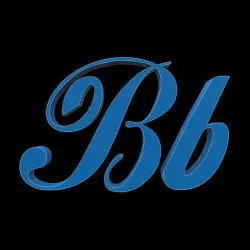 FONT-100 Letter Bb Low-poly 3D model