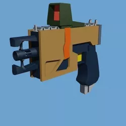 Futuristic Gun Low-poly 3D model
