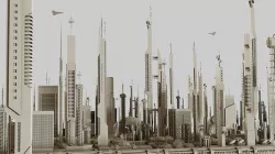 Futuristic Sci-Fi Buildings Pack 3D model