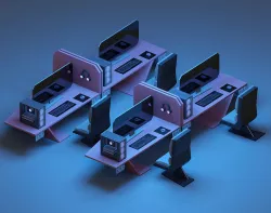 Gaming station Low-poly 3D model