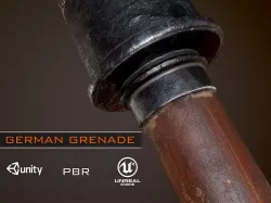 German M24 Grenade WW2 PBR Low-poly 3D model