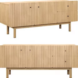 Groove oak TV cabinet Low-poly 3D model