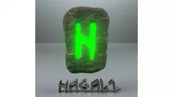 Hagalz  Viking rune 3D model