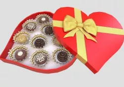 HEAD CHOCOLATE BOX Low-poly 3D model