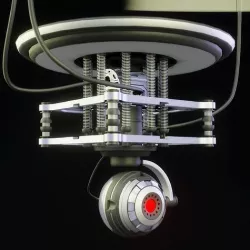 Industrial camera for spaceship space colony 3D model