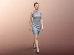Juliette 20021-02 - Animated Elegant Woman Walking 3D model