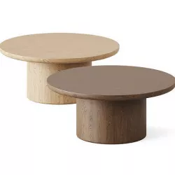 Justice Oak Coffee Table by CB2 3D model