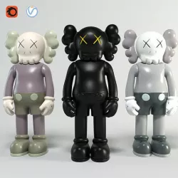 Kaws toys 3D model