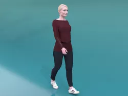 Kim 20120-02 - Animated Casual Woman Walking 3D model