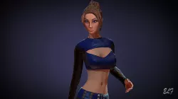 Klara woman Low-poly 3D model