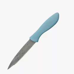 Knife worn blue rubber Low-poly 3D model
