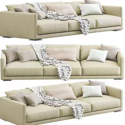 Leather Sofa Bristol By Poliform 3D model