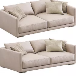 Leather Sofa Bristol By Poliform 3D model